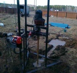 Ударно-вращательное бурение скважины на воду