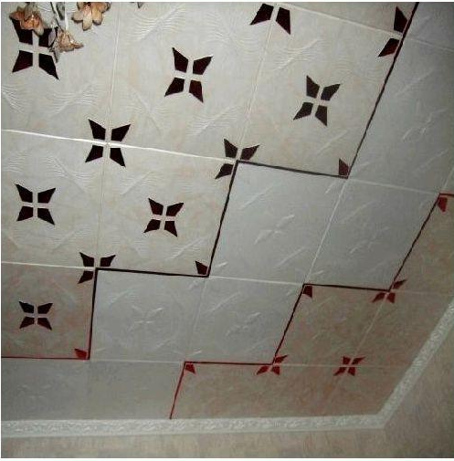 Потолок из пенополистирольной потолочной плитки