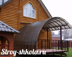 Арочная крыша из поликарбоната