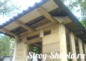 Делаем крышу для туалета