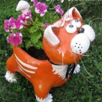 Клумба для цветов своими руками в форме кота