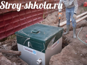 Монтаж септика астра