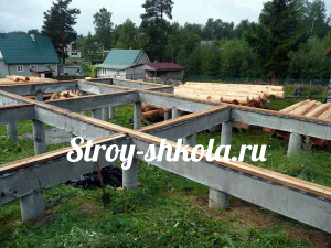 Столбчатый фундамент с ростверком