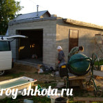 Строительство гаража из пеноблоков
