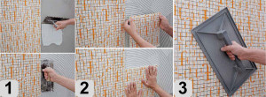 Укладка мозаичной плитки шаг 1