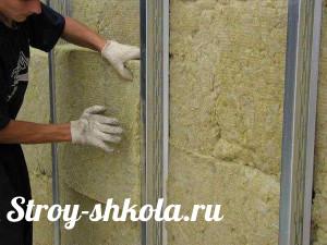 Утепление стен минеральной ватой