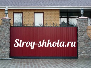 Ворота из профнастила своими руками