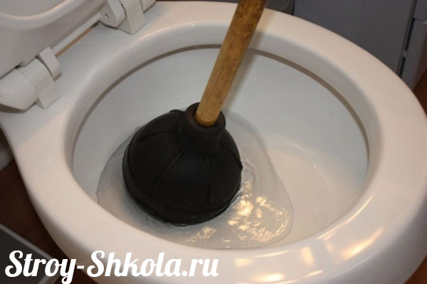 Засор унитаза - фото