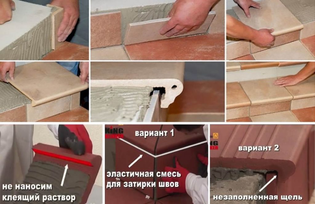 Отделка ступеней клинкером