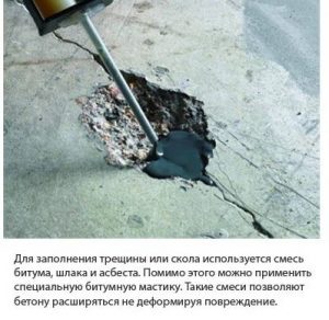 Устранение глубоких трещин в бетоне